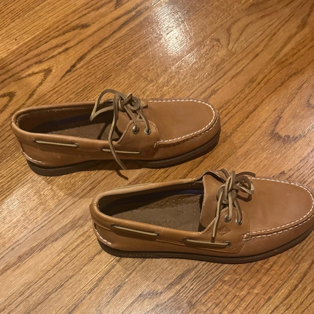 New Sperry Men's Tan Authentic Original 2-Eye‎ Boat Shoes Leather Preppy Classic